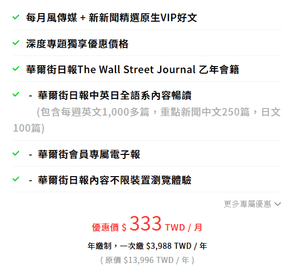 訂閱《風傳媒X華爾街日報》值得嗎?我的2個月使用心得 12 為什麼要訂閱《風傳媒X華爾街日報》?我的2個月使用心得