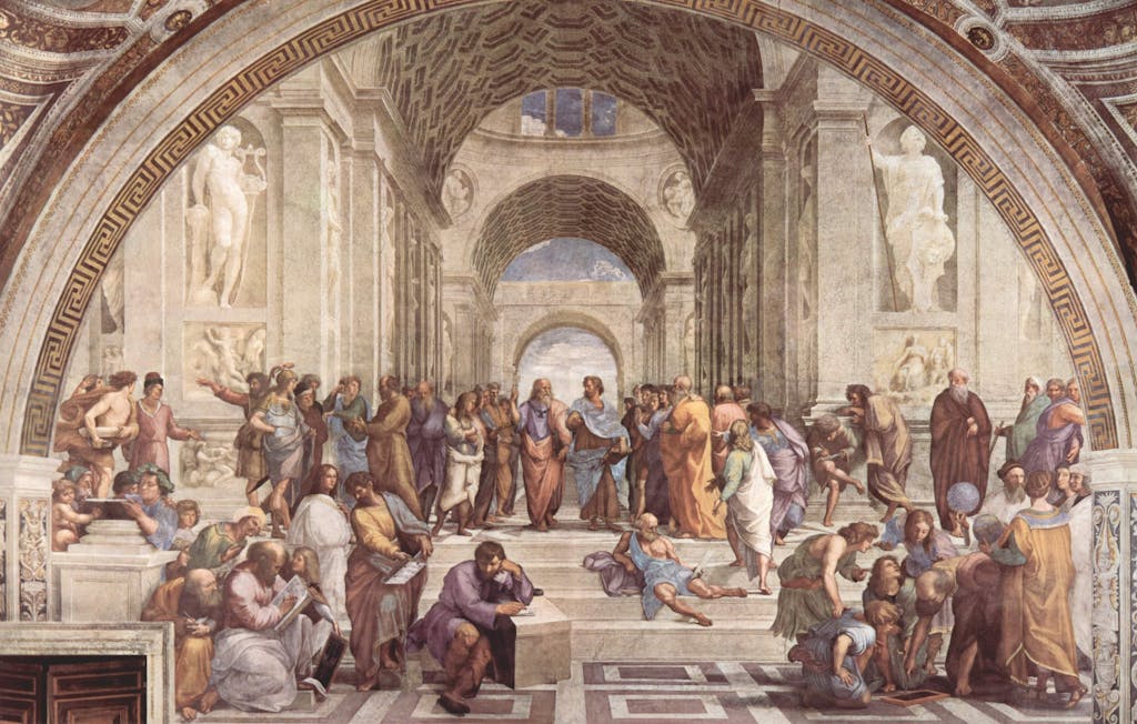 斯多葛主義是什麼?改變我人生的五個哲學觀念與名言 2 Famous Renaissance painting by Raphael depicting various philosophers in a classical setting.