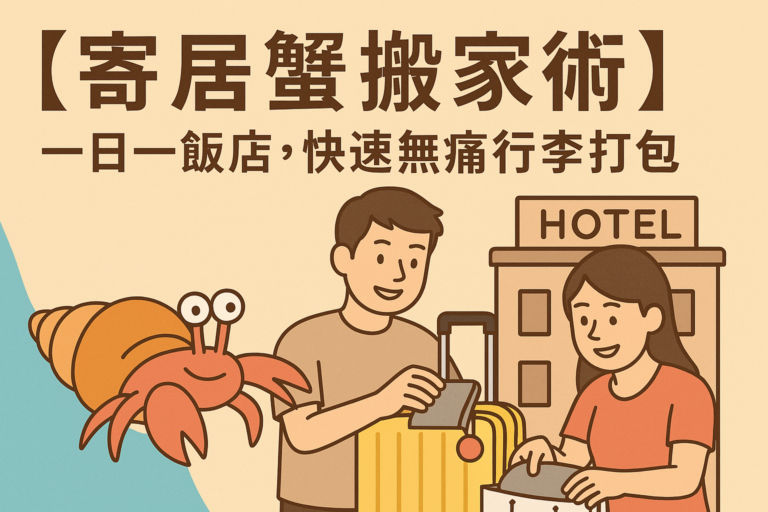 【寄居蟹搬家術】一日一飯店，快速無痛打包收納行李