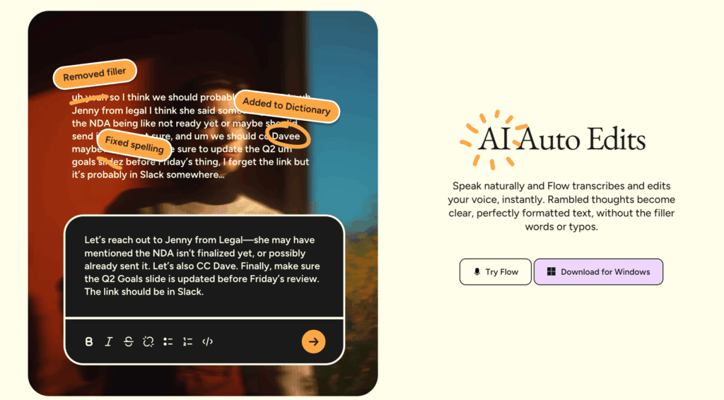 AI 語音輸入 Wispr Flow 教學,打字寫作效率瞬間提升 4 倍 3 AI 語音輸入 Wispr Flow 教學,打字寫作效率瞬間提升 4 倍 2
