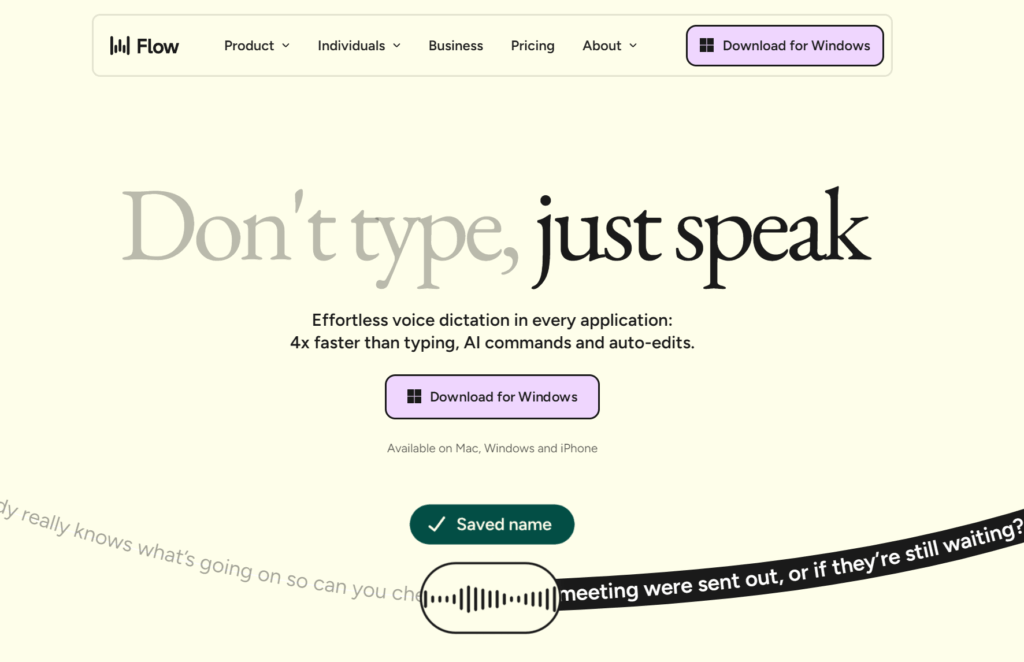 AI 語音輸入 Wispr Flow 教學,打字寫作效率瞬間提升 4 倍 2 最強 AI 語音輸入 Wispr Flow 教學,打字效率瞬間提升 4 倍